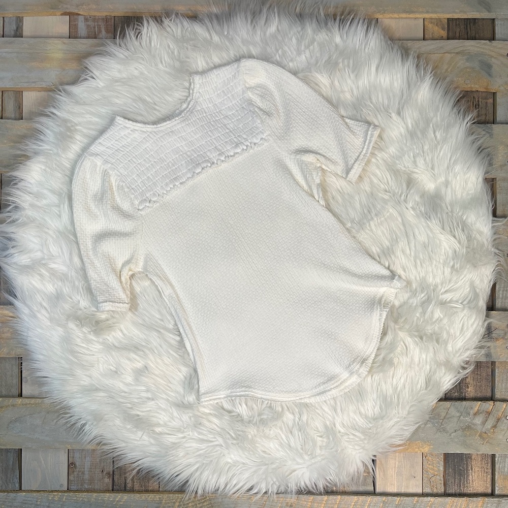 EUC [We The Free ✵ People] Ivory & White Vintage Babydoll Tee T-Shirt | Medium